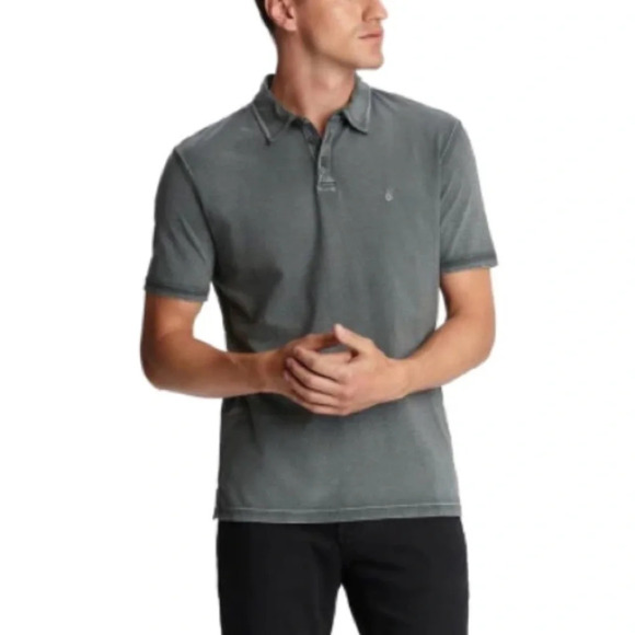 John Varvatos peace polo Shirt washed gray 29124 - Picture 3 of 16